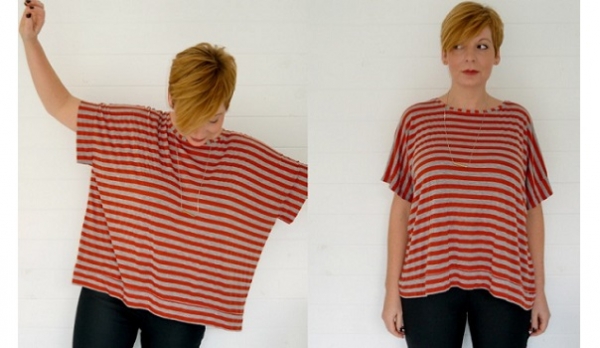 Tutorial: Drapey boxy tee made easy