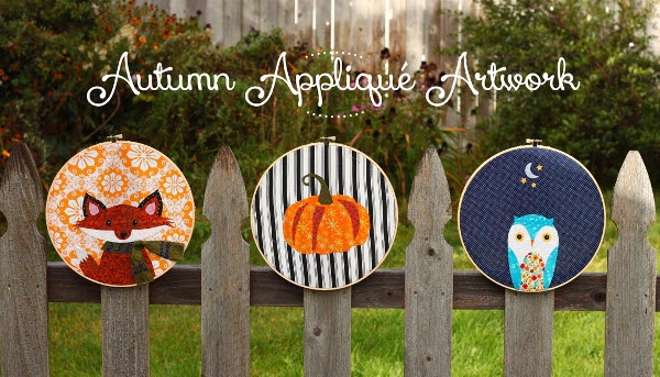 Free pattern: 3 adorable autumn applique designs