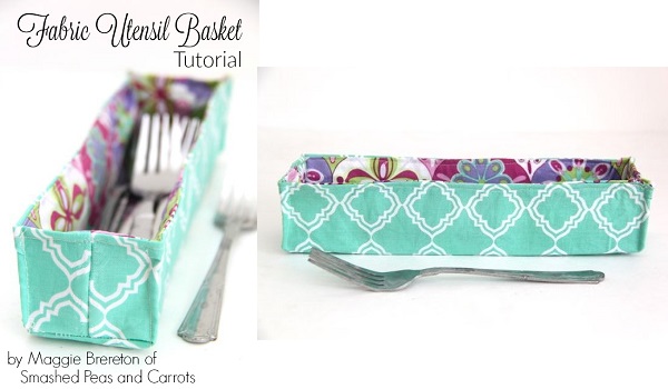 Tutorial: Fabric flatware basket