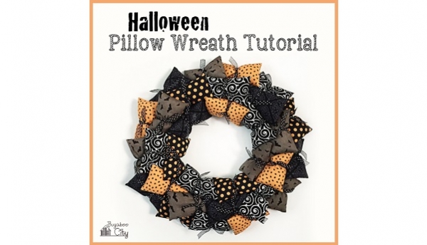 Tutorial: Halloween pillow wreath