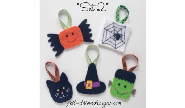 Free pattern: Felt Halloween ornaments