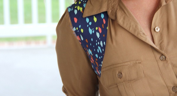 Tutorial: DIY contrast shoulder blouse