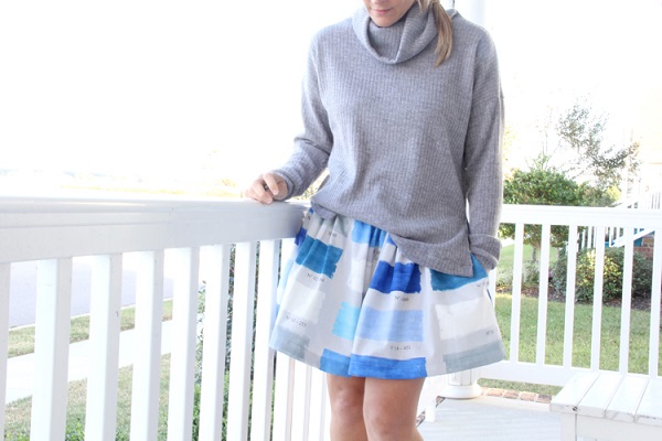 Tutorial: Turtleneck sweater with side vents, and a matching skirt