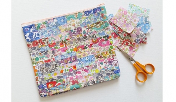 Tutorial: Laminate liberty scrap zippered pouch