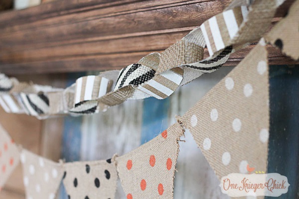 Tutorial: No-sew fabric ribbon garland