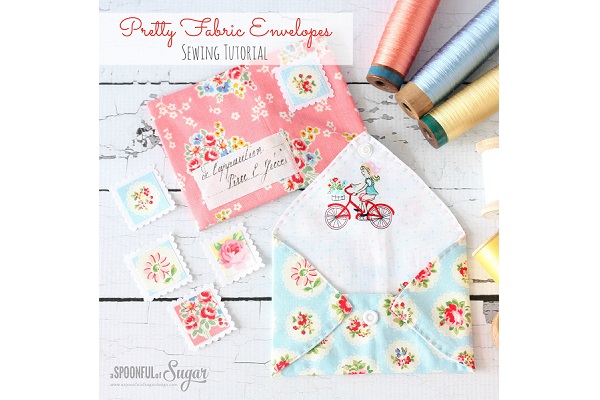 Tutorial: Pretty fabric envelopes