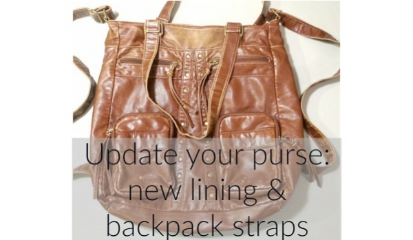 Tutorial: Add backpack straps to a thrifted purse