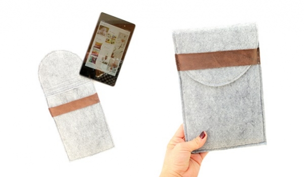 Tutorial: Felt and leather tablet case