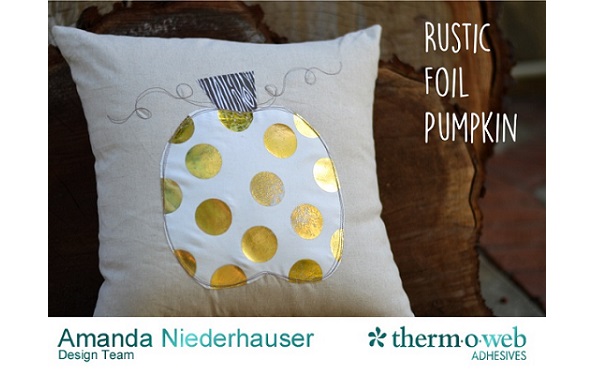 Tutorial: Polka dot pumpkin pillow