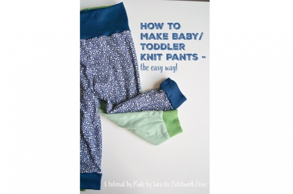 Tutorial: Easy-to-sew knit pants for baby