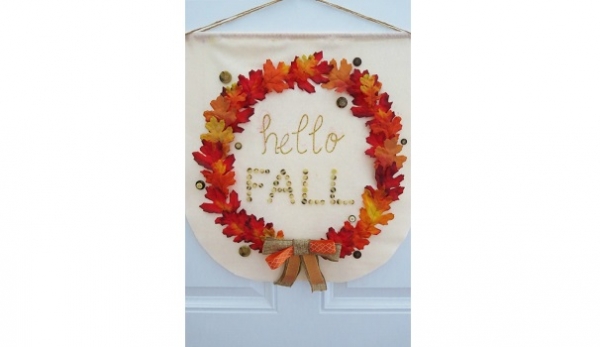 Tutorial: No-sew fall wreath banner