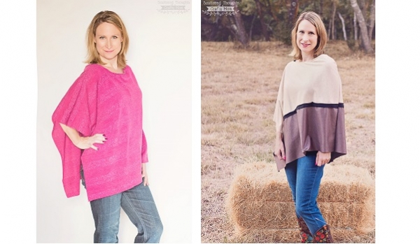 Free pattern: Asymmetrical poncho