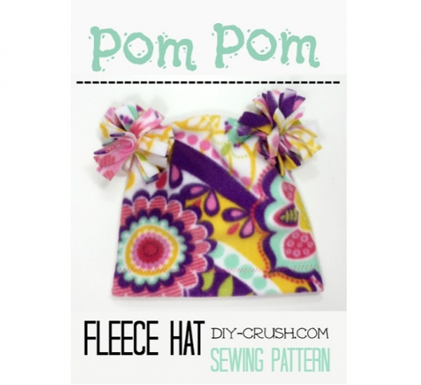 Tutorial: Pom pom fleece hat for kids