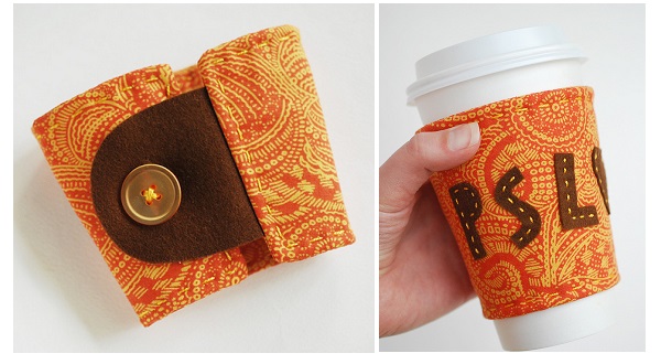 Tutorial: Pumpkin spice latte coffee cozy