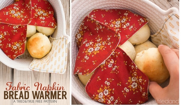 Tutorial: Bun warmer fabric napkin