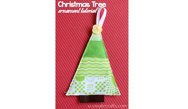 Tutorial: Scrap fabric Christmas tree ornaments