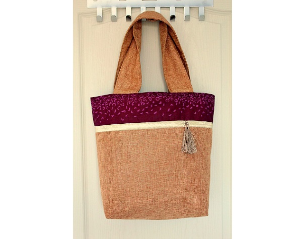 Tutorial: Color block tote with wide handles