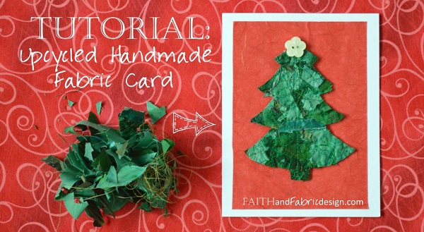 Tutorial: Upcycled fabric Christmas cards from your tiniest scraps