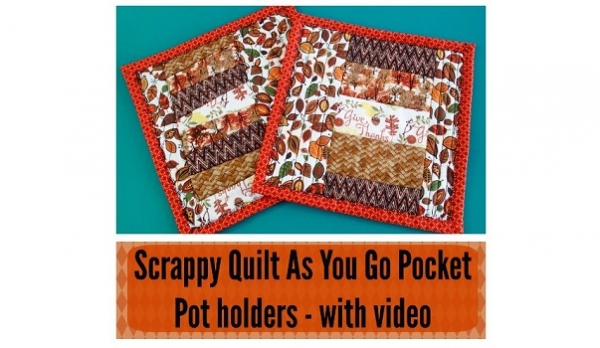 Tutorial: Quilt-as-you-go pot holder with pocket