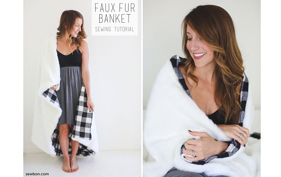 Tutorial: Faux fur blanket