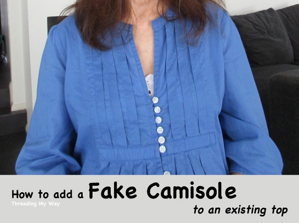 Tutorial: Add a faux camisole layer to fix a low a neck line