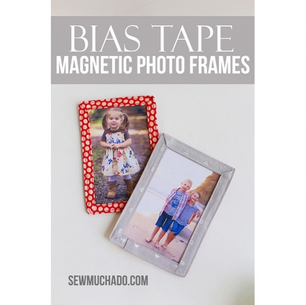 Tutorial: Bias tape magnetic photo frame