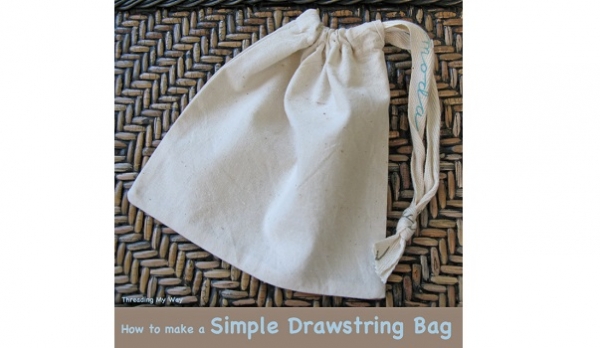 Tutorial: Simple drawstring bag