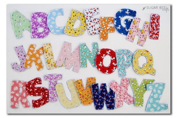 Tutorial: Make a fabric alphabet for little kids