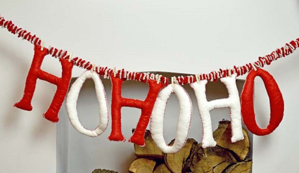 Tutorial: Felt Christmas greeting garland