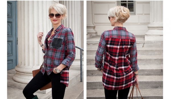 Tutorial: Mixed and matched plaid shirt mash-up