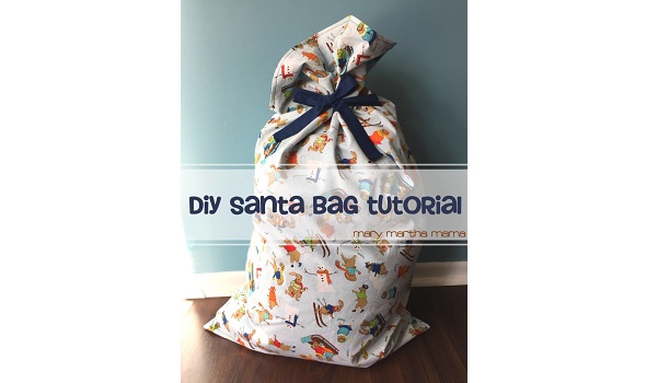 Tutorial: Large fabric Santa bag to hold presents