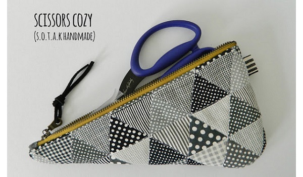 Tutorial: Zippered scissors pouch