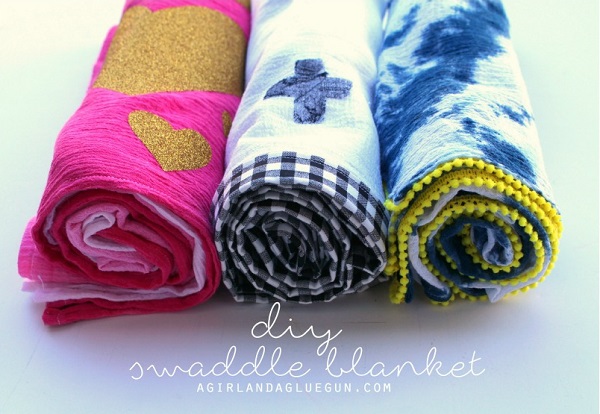 Tutorial: 3 ways to embellish gauze swaddle blankets