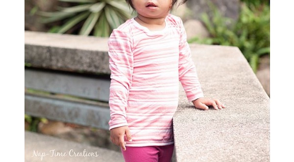 Free pattern: Little girl's t-shirt, with long and short sleeve options