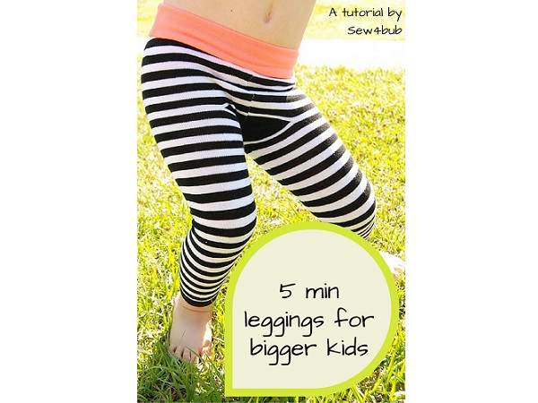 Tutorial: 5-minute little kid leggings made from adult socks