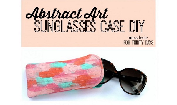 Tutorial: Abstract painted sunglasses case