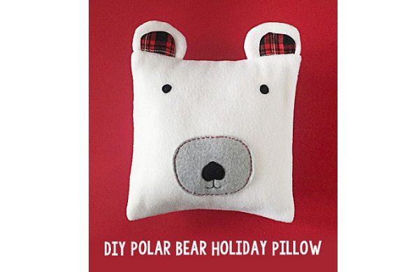 Tutorial: Polar bear holiday pillow