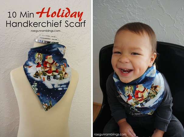 Tutorial: Kids' handkerchief neck scarf