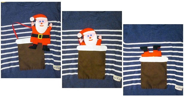 Tutorial: Interactive Santa applique for a Christmas shirt