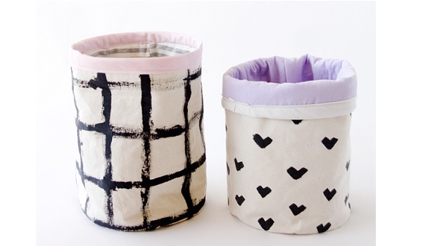 Tutorial: Fabric basket organizers