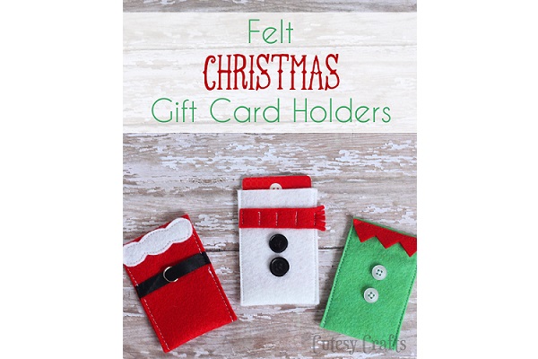 Tutorial: Cute Christmas felt gift card holders