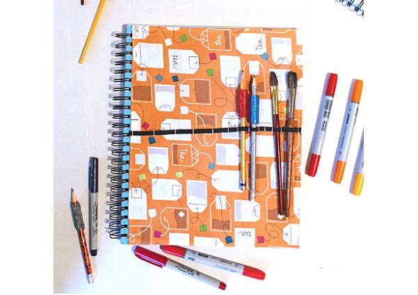 Tutorial: Fabric covered sketch book or journal