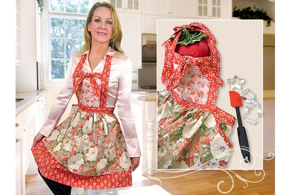 Tutorial: Double flounce apron with a knotted bow bib