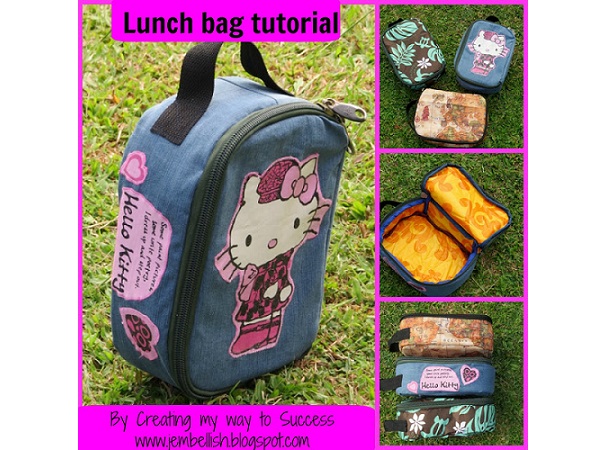 Tutorial: Zippered lunch bag