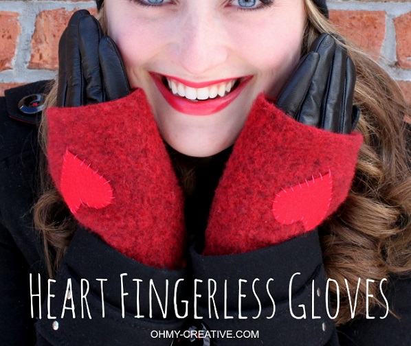 Tutorial: Wool heart fingerless gloves