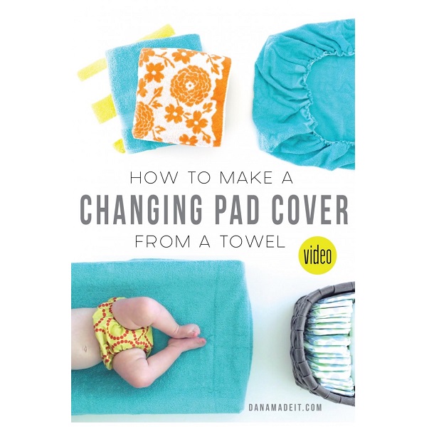 Video tutorial: Make a changing pad cover from a towel