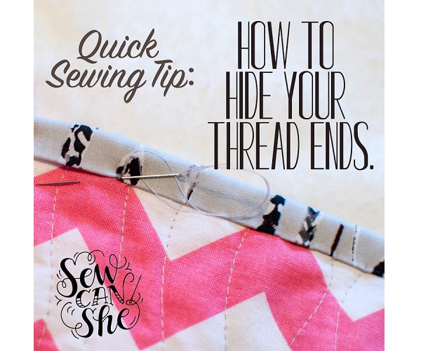 Tutorial: How to hide thread ends when sewing by hand