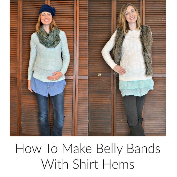 Tutorial: Faux layering belly band with a button up shirt hem