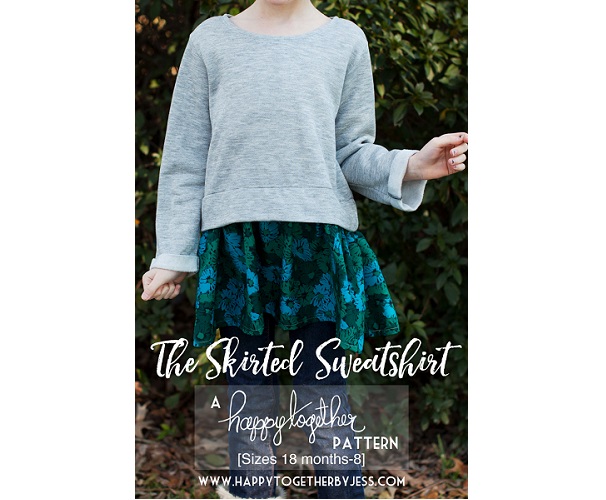 Free pattern: Skirted sweatshirt dress