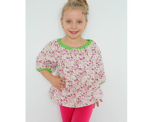 Free pattern: Little girls' peasant top